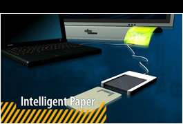 printed systems - gedruckte Elektronik mit NF-IPtag Bild4 Lesegerät in Anwendung